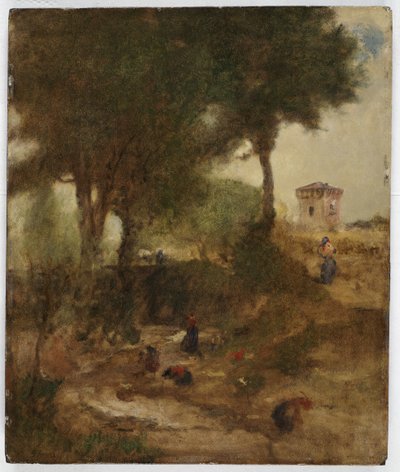 Sketch for Washing Day near Perugia by George Inness
